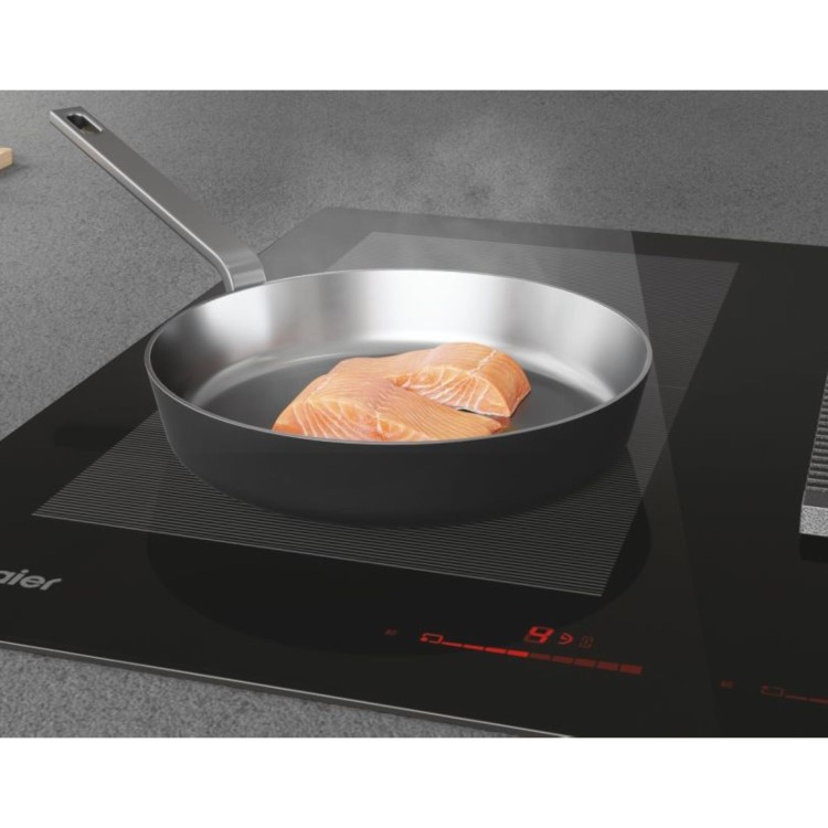 Refurbished Haier Series 6 HAIH8IFMCF 83cm Venting Induction Hob Black