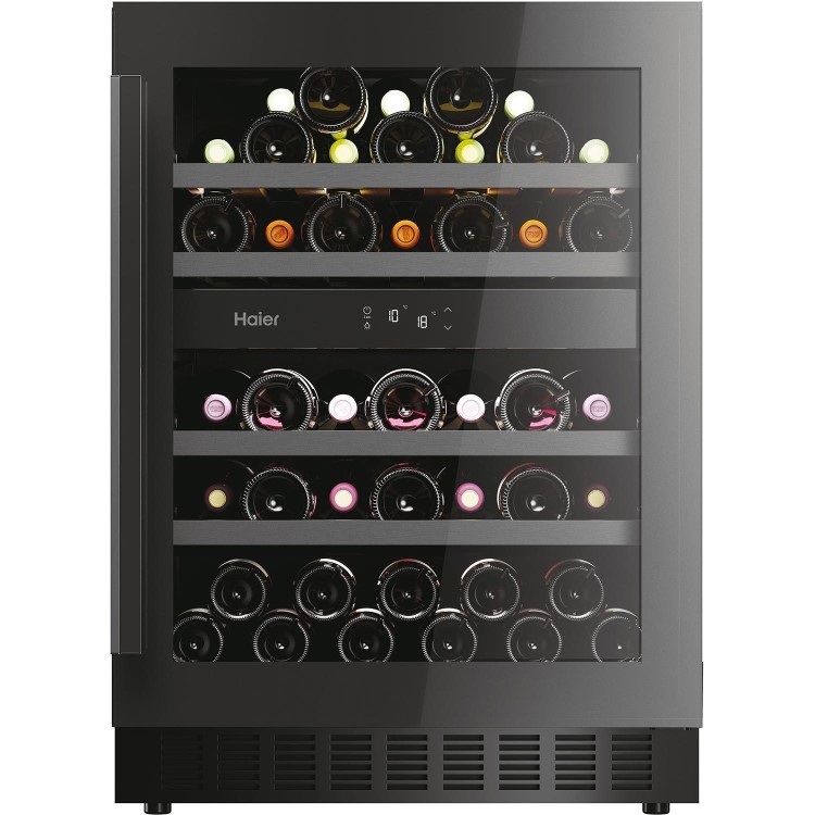 Haier 44 Bottle Dual Zone Wine Cooler - Black