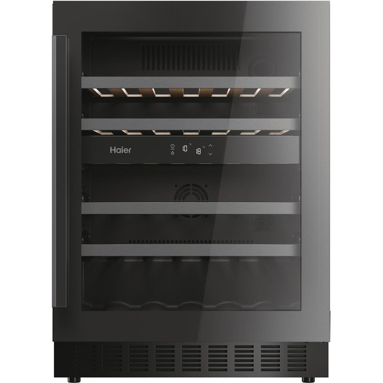 Haier 44 Bottle Dual Zone Wine Cooler - Black