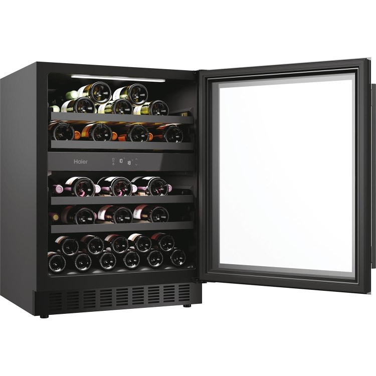 Haier 44 Bottle Dual Zone Wine Cooler - Black