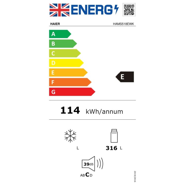 Haier Series 6 316 Litre Integrated In-Column Fridge