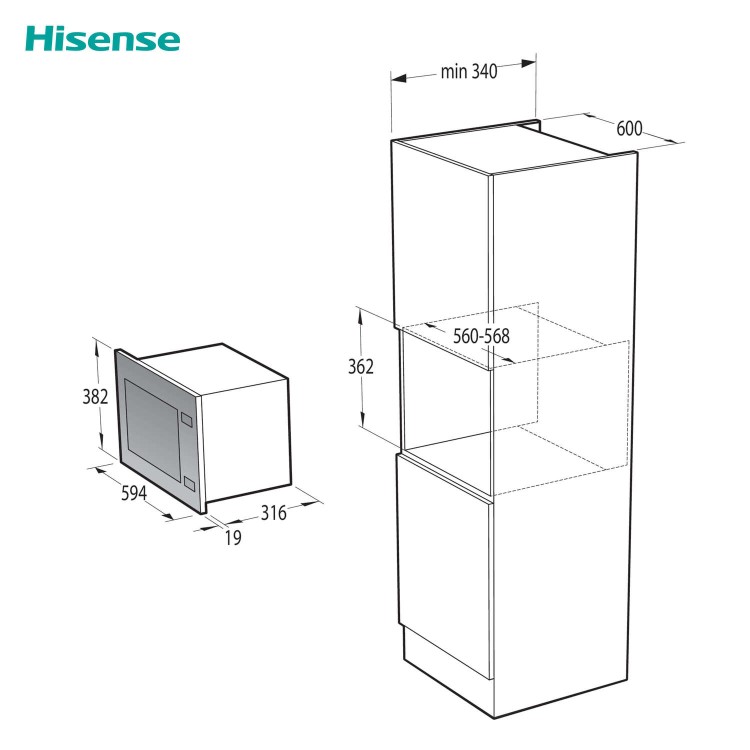 Hisense Built-In Microwave - Black