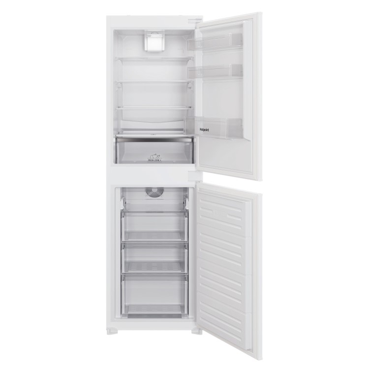 Refurbished Hotpoint HBC185050F2 Integrated 230 Litre 50/50 Frost Free Fridge Freezer White