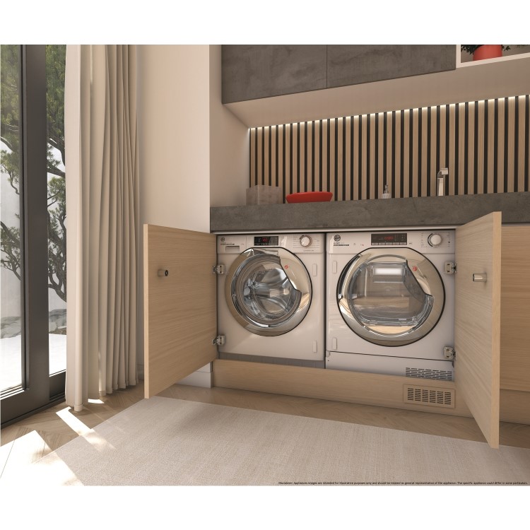 Refurbished Hoover H-Wash&Dry 300 HBDOS695TAMCE-80 Integrated 9/5KG 1600 Spin Washer Dryer