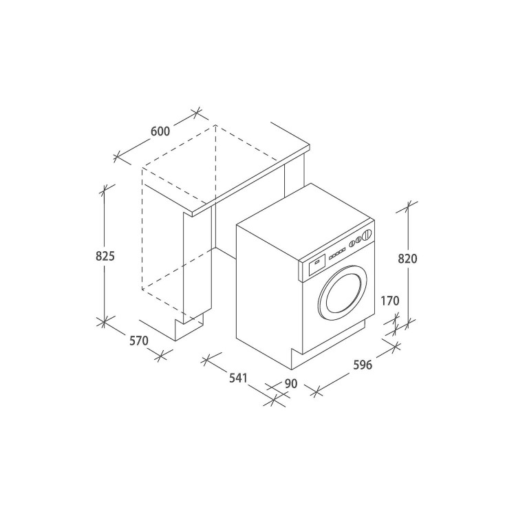 Refurbished Hoover H-Wash&Dry 300 HBDOS695TAMCE-80 Integrated 9/5KG 1600 Spin Washer Dryer