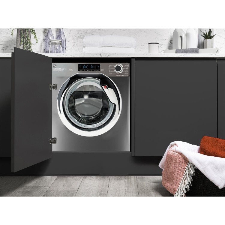 Hoover H-Wash & Dry 300 9kg Wash 5kg Dry 1600rpm Integrated Washer Dryer - Graphite