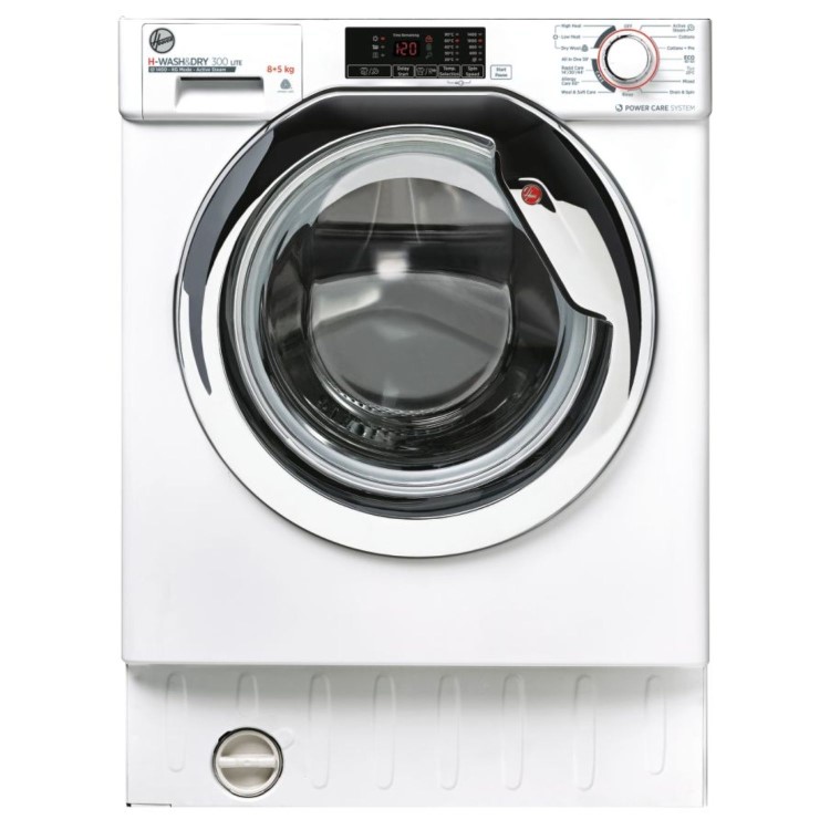 Refurbished Hoover H-Wash & Dry 300 HBDS485D1ACE-80 Integrated 8/5KG 1400 Spin Washer Dryer White