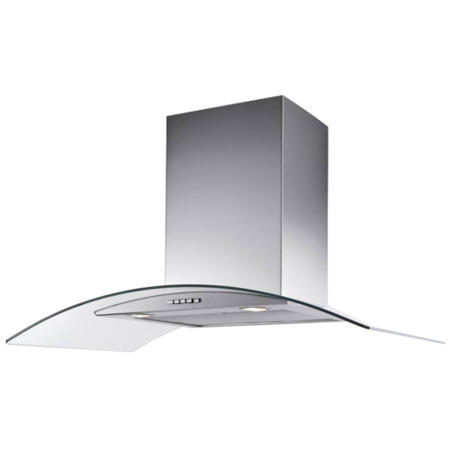 Beko HBG70X Curved Glass Canopy 70cm Chimney Cooker Hood Stainless Steel