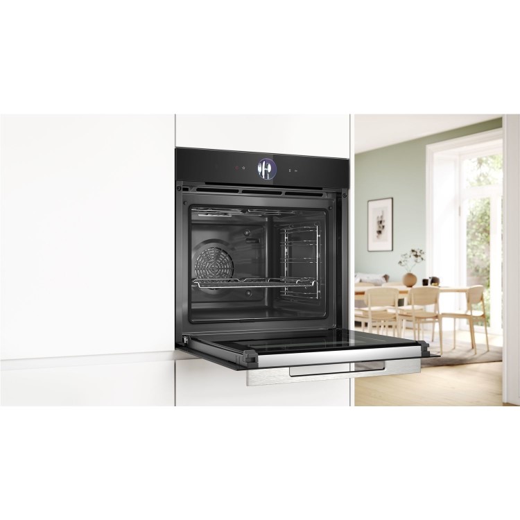 Refurbished Bosch HBG7764B1B Single Built In Electric Oven Black