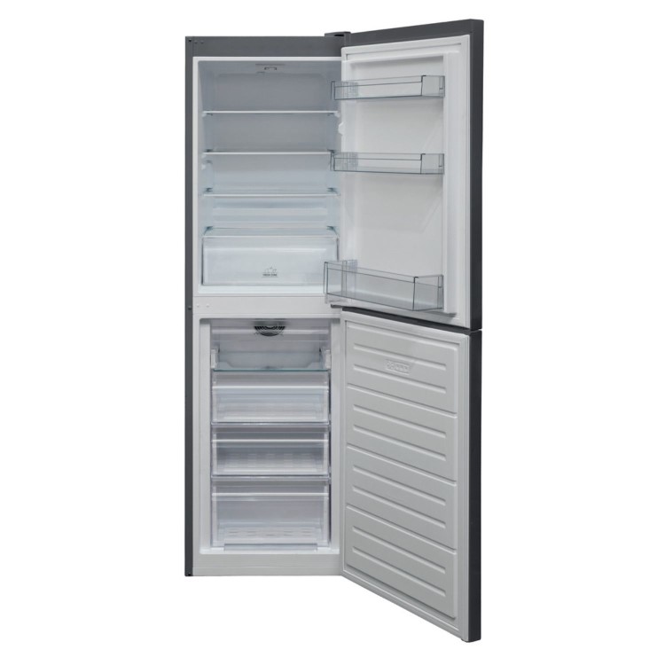 Refurbished Hotpoint HBNF55182SUK Freestanding 344 Litre 50/50 Frost Free Fridge Freezer Silver