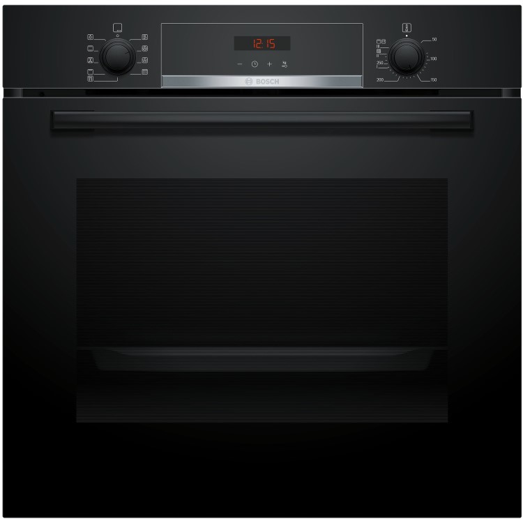 Refurbished Bosch Serie 4 HBS573BB0B Multifunction 60cm Single Built In Electric Pyrolytic Self Cleaning Oven Black