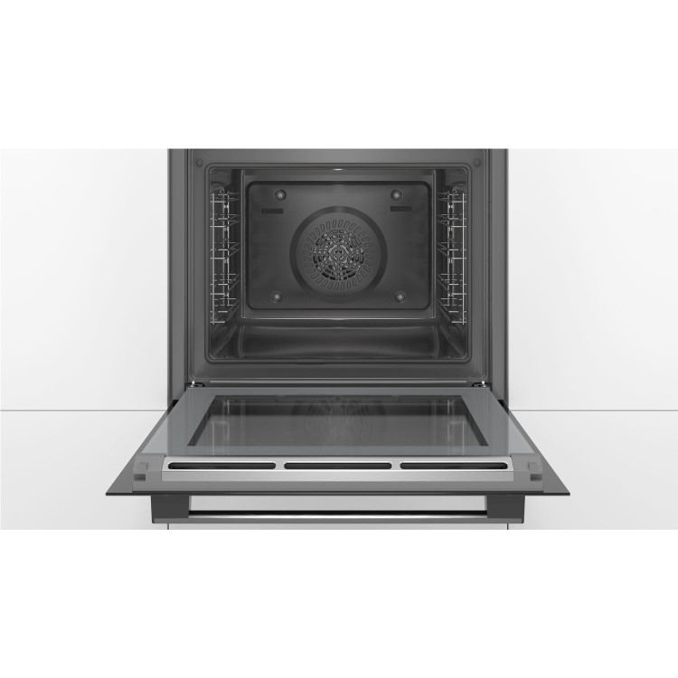 Refurbished Bosch Serie 4 HBS573BB0B Multifunction 60cm Single Built In Electric Pyrolytic Self Cleaning Oven Black