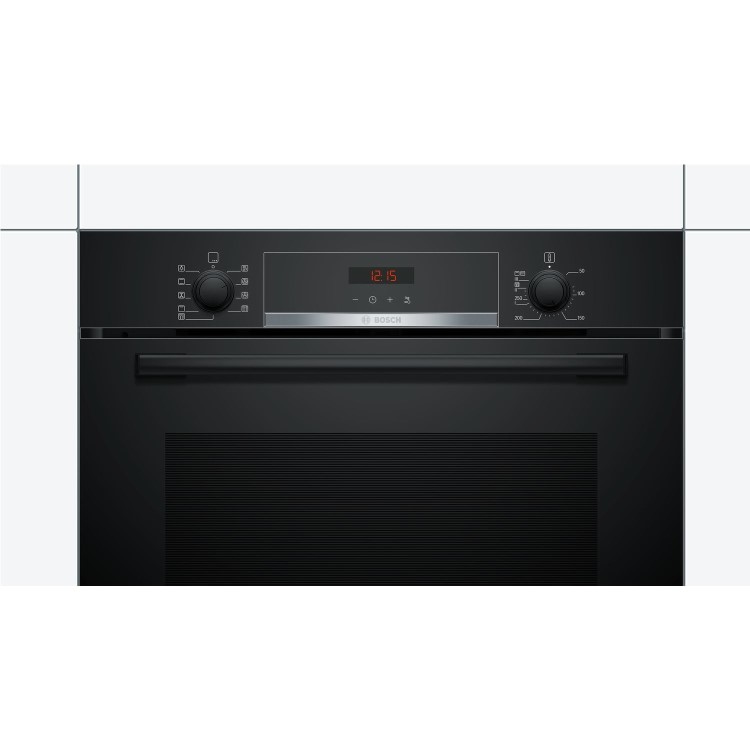 Refurbished Bosch Serie 4 HBS573BB0B Multifunction 60cm Single Built In Electric Pyrolytic Self Cleaning Oven Black