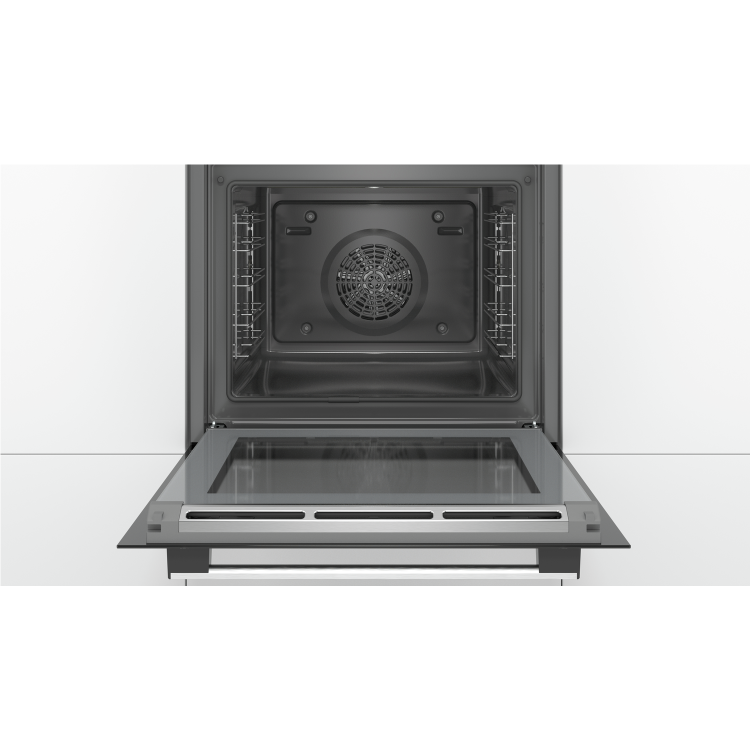 Refurbished Bosch Serie 4 HBS573BS0B Pyrolytic 60cm Single Built In Electric Oven Stainless Steel