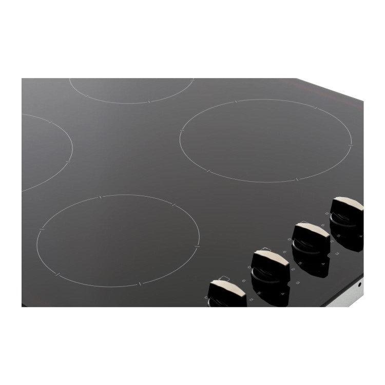 Refurbished CDA HC6212FR 60cm 4 Zone Ceramic Hob Side Control Frameless Black