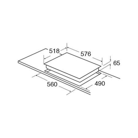 CDA 58cm 4 Zone Ceramic Hob