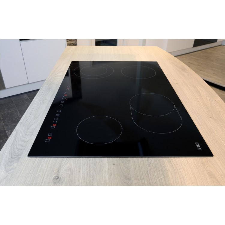 CDA HC7600FR 77cm Touch Control Four Zone Frameless Ceramic Hob With 2 Dual Zones