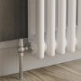 Reggio White Horizontal Double Column Traditional Radiator 600x605mm 2045 BTU - Cast Iron Style