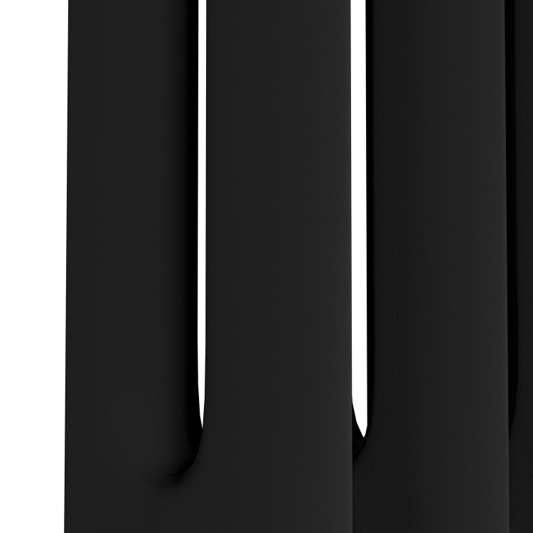 Reggio Midnight Black Horizontal Double Column Traditional Radiator 300x830mm 1470 BTU - Cast Iron Style