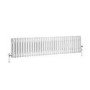 Reggio White Horizontal Double Column Traditional Radiator 300x1460mm 2614 BTU - Cast Iron Style