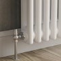 Reggio White Horizontal Double Column Traditional Radiator 300x425mm 735 BTU - Cast Iron Style