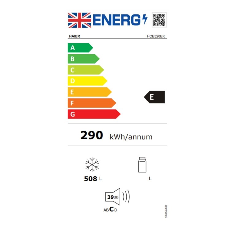 Refurbished Haier HCE520EK Freestanding 508 Litre Low Frost Chest Freezer White