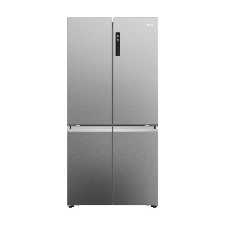 Haier Cube 90 Series 5 528 Litre Four Door American Fridge Freezer - Silver