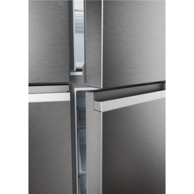 Haier Cube 90 Series 5 528 Litre Four Door American Fridge Freezer - Silver