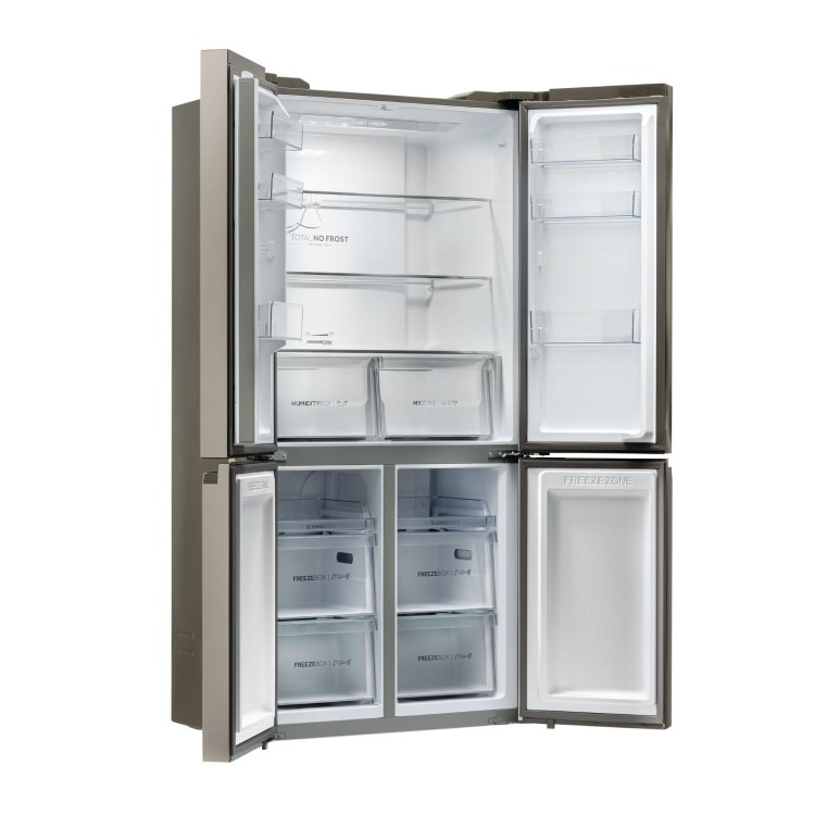 Haier Series 5 643 Litre Side-by-Side American Fridge Freezer - Stainless steel