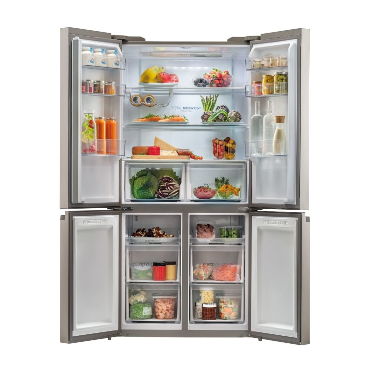 Haier Series 5 643 Litre Side-by-Side American Fridge Freezer - Stainless steel