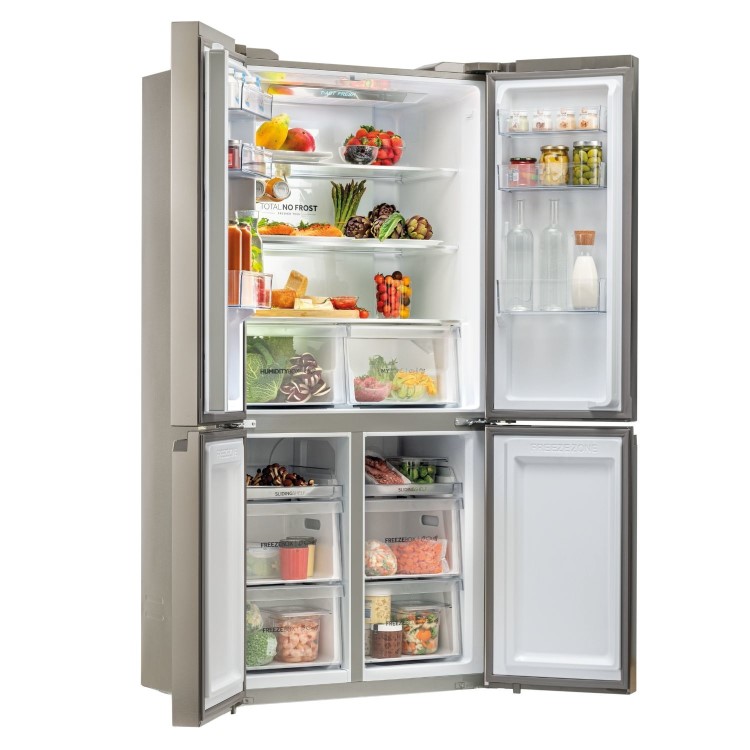 Haier Series 5 643 Litre Side-by-Side American Fridge Freezer - Stainless steel