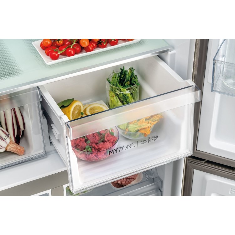 Haier Series 5 643 Litre Side-by-Side American Fridge Freezer - Stainless steel