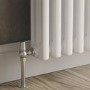 Reggio White Horizontal Triple Column Traditional Radiator 600x605mm 2586 BTU - Cast Iron Style