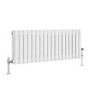 Reggio White Horizontal Triple Column Traditional Radiator 300x830mm 1857 BTU - Cast Iron Style