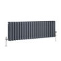 Reggio Anthracite Horizontal Triple Column Traditional Radiator 300x1010mm 2269 BTU - Cast Iron Style