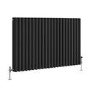 Reggio Midnight Black Horizontal Triple Column Traditional Radiator 600x1010mm 4377 BTU - Cast Iron Style