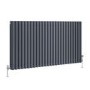 Reggio Anthracite Horizontal Triple Column Traditional Radiator 600x1190mm 5173 BTU - Cast Iron Style