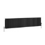 Reggio Midnight Black Horizontal Triple Column Traditional Radiator 300x1460mm 3301 BTU - Cast Iron Style