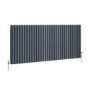 Reggio Anthracite Horizontal Triple Column Traditional Radiator 600x1460mm 6367 BTU - Cast Iron Style