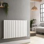 Riace White Horizontal Flat Designer Radiator 600x884mm Double Panel 3342 BTU