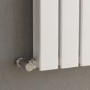 Riace White Horizontal Flat Designer Radiator 600x884mm Double Panel 3342 BTU