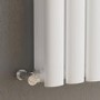 Sorrento White Horizontal Oval Designer Radiator 600x767mm Double Panel 3119 BTU