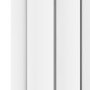 Sorrento White Horizontal Oval Designer Radiator 600x767mm Double Panel 3119 BTU