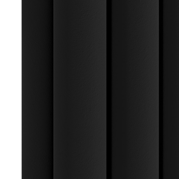 Sorrento Midnight Black Horizontal Oval Designer Radiator 600x1180mm Double Panel 4798 BTU