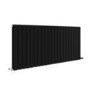 Riace Midnight Black Horizontal Flat Designer Radiator 600x1428mm Double Panel 5398 BTU