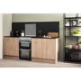 Hotpoint 50cm Double Cavity Gas Cooker with Lid - Stainless Steel