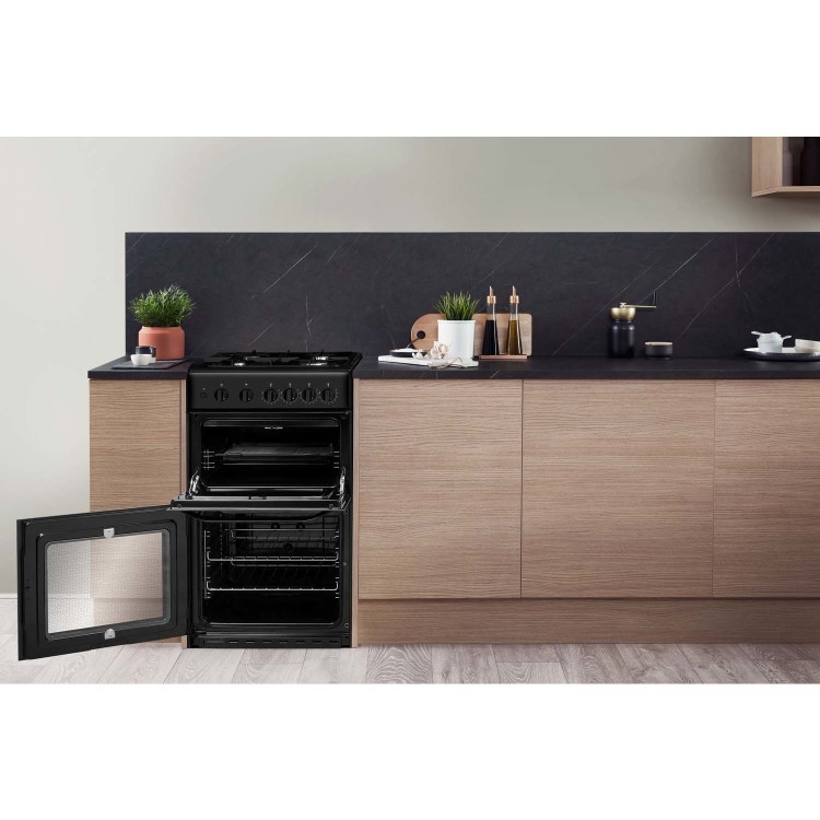 Hotpoint 50cm Gas Cooker - Black