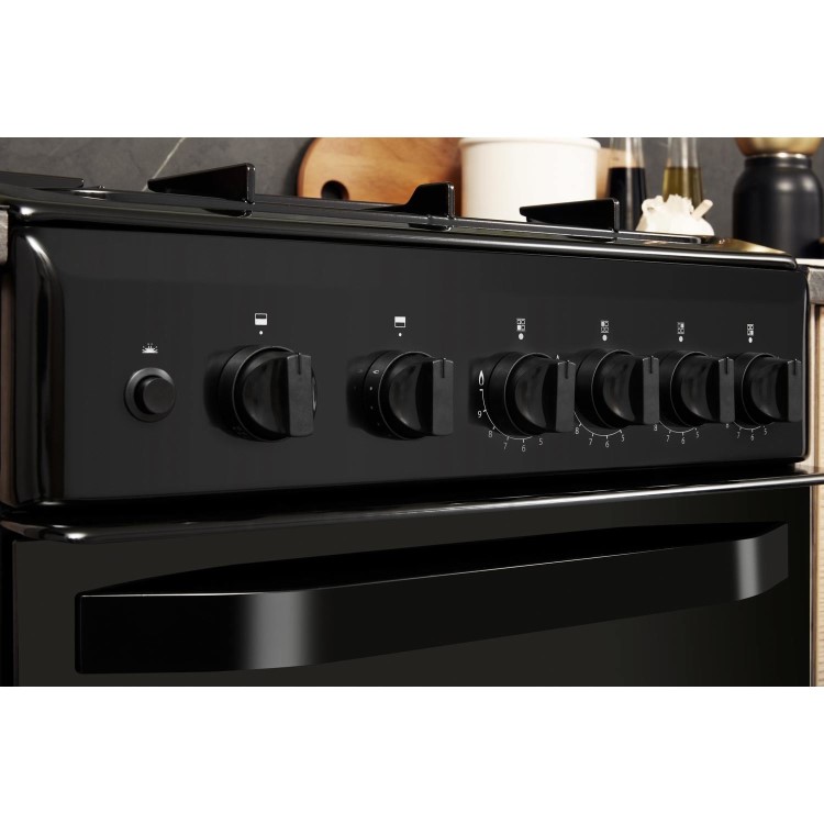 Hotpoint 50cm Gas Cooker - Black