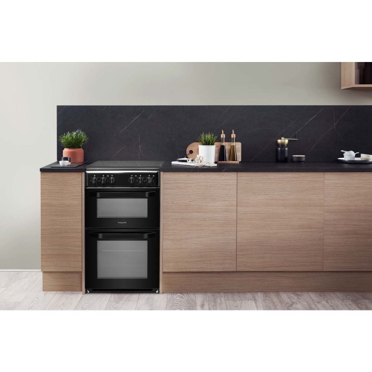 Hotpoint 50cm Electric Cooker - Black