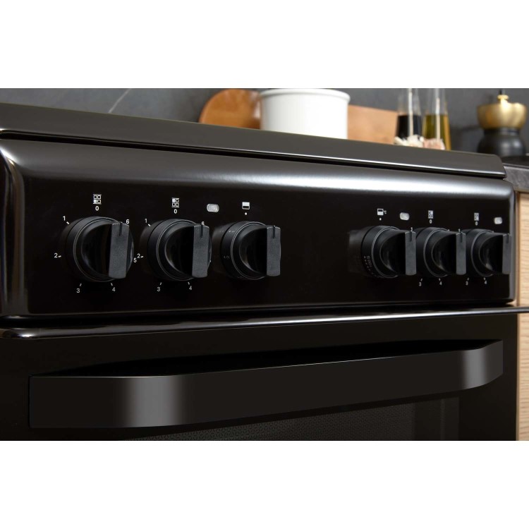 Hotpoint 50cm Electric Cooker - Black